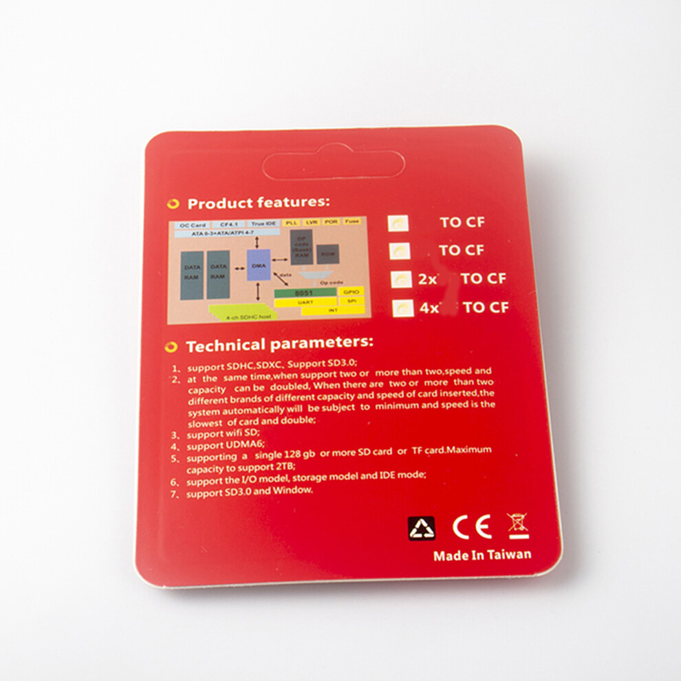 Secure Digital To Cf Adapter 8Mb-2Tb, Compact Size, Supports Win & Mac 4991359886833