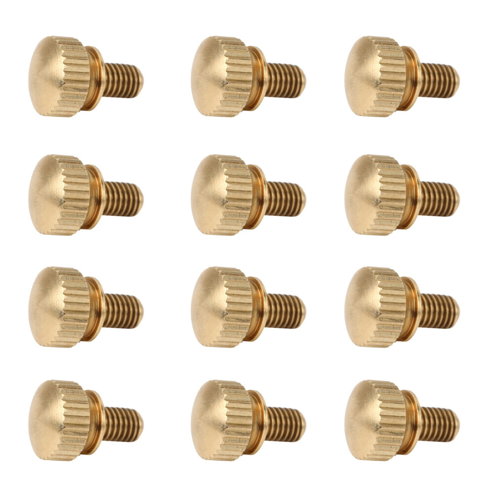 50Pcs Copper Flat Knurled Thumb Screws M5x8mm Non Slip Industrial 4331359887735