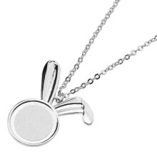 10 Pcs Easter Animal Rabbit Shape Alloy Necklace Decorative