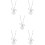 10 Pcs Easter Animal Rabbit Shape Alloy Necklace Decorative 10