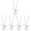10 Pcs Easter Animal Rabbit Shape Alloy Necklace Decorative 7