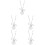 10 Pcs Easter Animal Rabbit Shape Alloy Necklace Decorative 8