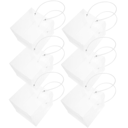 24Stk Handliche -Blumentaschen Aus PVC Mit Griffen 2