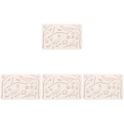 4Stk Flexible Silikonform Fondant Cookie Backform Zuhause 1