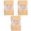 3Stk Holz Hochzeit Notizbuch Rustikal Hellgelb 3