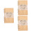 3Stk Holz Hochzeit Notizbuch Rustikal Hellgelb 6