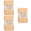 3Stk Holz Hochzeit Notizbuch Rustikal Hellgelb 7