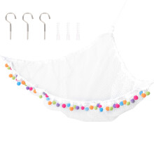 3Sets Wit Opbergnet Voor Knuffeldieren Speelgoedopslag