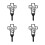 4St Zwarte Begraafplaats Tuinsteker Outdoor Decor 7