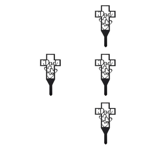 4St Zwarte Begraafplaats Tuinsteker Outdoor Decor 1