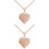 2St Rose Ketting Vrouwen Hartvormige Ketting Creatief 5