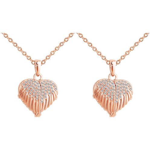 2St Rose Ketting Vrouwen Hartvormige Ketting Creatief 1