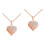 2St Rose Ketting Vrouwen Hartvormige Ketting Creatief 4