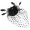 Eleganter Schwarzer Fascinator Kopfschmuck Mit Perlen 5