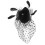 Eleganter Schwarzer Fascinator Kopfschmuck Mit Perlen 9