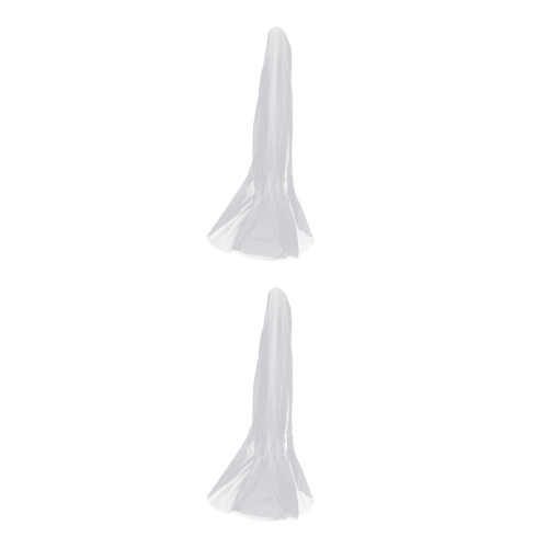 2St Witte Bruidssluier Lange Sluier Met Trouwdag Elegant 2