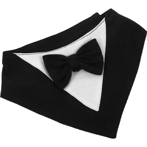 2Stk Schwarze Hundebandanas Für Große , Polyester, Robust 2