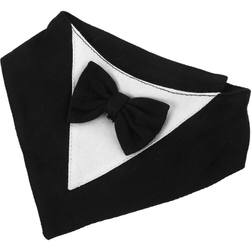 2Stk Schwarze Hundebandanas Für Große , Polyester, Robust 1