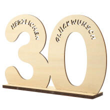 3Stk Holz Tischnummer Schild Geburtstagsdeko Beige Strapazierfähig