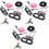 3Sets Roze Adjustabele Set Baardagaam En Reptiel Decor 3