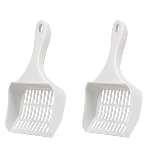 2St Handige Kattenbakschep Met Filter En Comfortabel Grip 2
