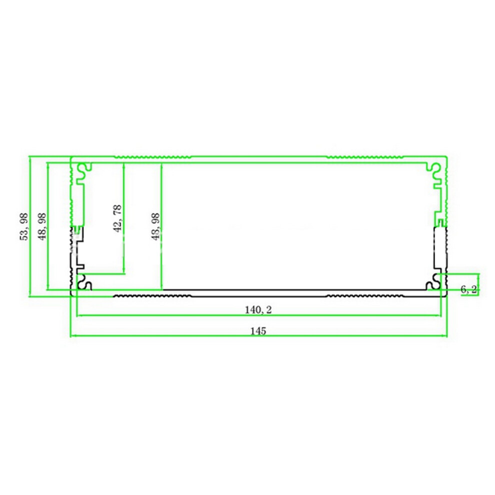 Diy Aluminum Converter Box Shell Enclosure 54X145x200mm Black 7651359888240