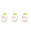 3Sets -Wasserbecher Mit Dicht Und Tragbar Transparent 6