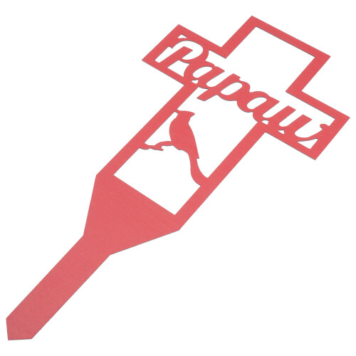 5Stk Roter Eisen Grabstecker Friedhof Garten Hof 1
