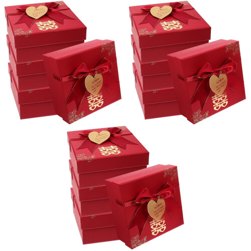 12Stk Rote Geschenkboxen Mit - Und Partydekor 2