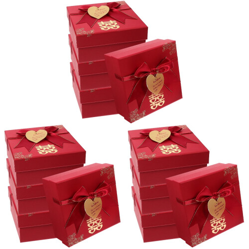 12Stk Rote Geschenkboxen Mit - Und Partydekor 1