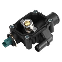 Engine Coolant Thermostat Housing for Peugeot 206 207 CC Partner Black