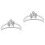 2Stk Silberne Tiara Mit Perlen Festlicher Kopfschmuck 6