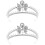 2Stk Silberne Tiara Mit Perlen Festlicher Kopfschmuck 7