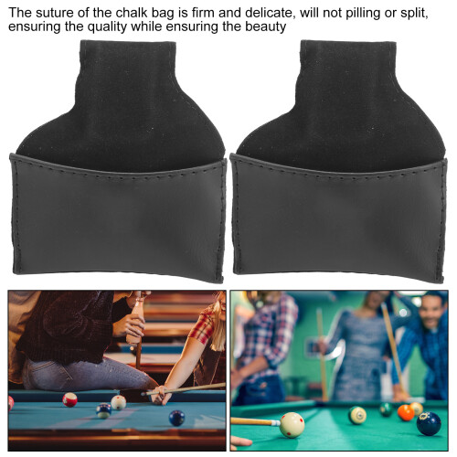 2Pcs PU Billiard Chalk Holders 9.5x11.5cm Pool Cue Accessories 2