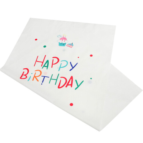 2Stk Geburtstags-Party Hintergrund Weiß Polyester Simple Design