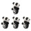 4Pièces Bracelet Claquant Animal Doux Pour 2
