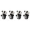 4Pièces Bracelet Claquant Animal Doux Pour 4