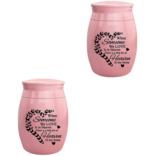 2Pz Urnette Rosa Per Ceneri, Piccole E Lisce, Per 2