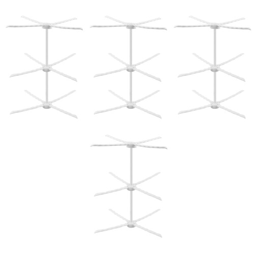 4Pièces Présentoir Séchage 3 Couches 12 Bras Pliable 2