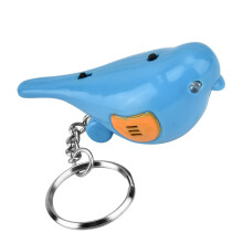 Bird LED Whistle Key Finder Blue Wireless Voice Control Keychain with Battery
