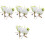 8Pz Rosa Spilla Sposa Accessorio Bianco 5