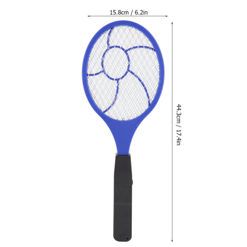 Three-Layer Electric Mosquito Swatter Bug Zapper Racket, Blue, 44.3x15.8cm 2