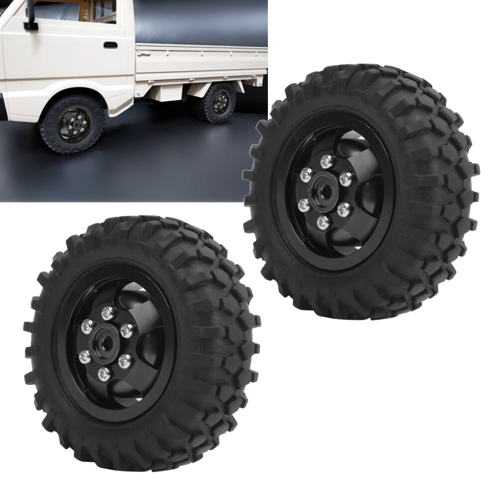 Durable 55Mm Aluminum Alloy & Rubber Tires For 1/10 Wpl D12 Rc Car 4621359890430