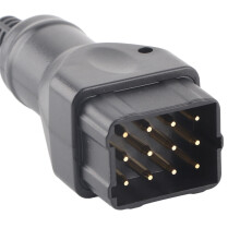 12-poliger auf 16-poliger OBD2 Kabeladapter Autozubehör Schwarz