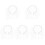 5St Wit Mesh Hoofdband Sluier Bruids Haaraccessoires 4