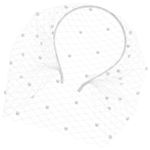 5St Wit Mesh Hoofdband Sluier Bruids Haaraccessoires 1