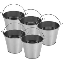 20Stk Kleine Eisenblumen-Eimer, Dekorative Graue Vase Für