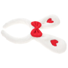 5Stk Weiche Hasenohren Haarband Weiß Damen Festival Accessoire