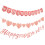 4Sets Hängendes Muttertagsbanner Papier Pink Partydekoration 1