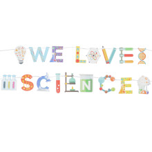 6Stk Wissenschaftsparty Banner Bunt Für Kinderfeier